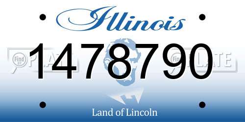 1478790 Illinois License Plate