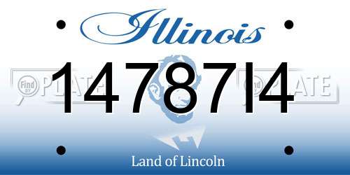 14787I4 Illinois License Plate