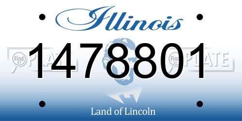 1478801 Illinois License Plate