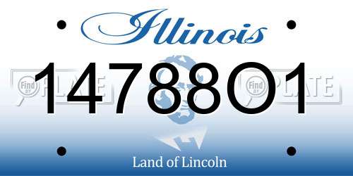 14788O1 Illinois License Plate