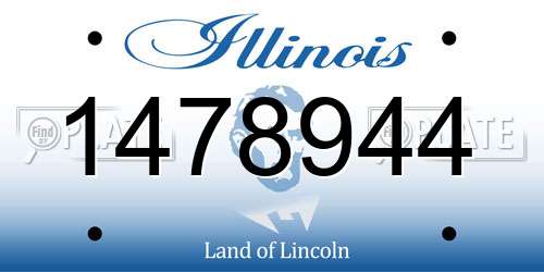 1478944 Illinois License Plate
