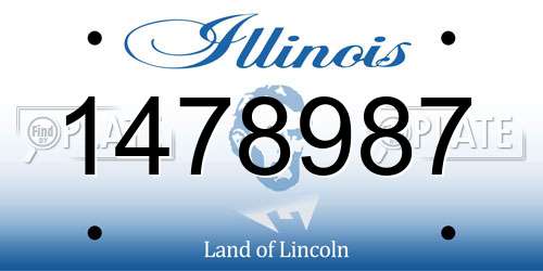 1478987 Illinois License Plate
