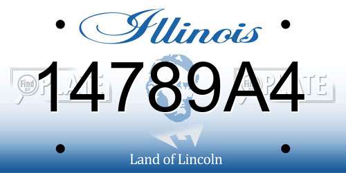 14789A4 Illinois License Plate