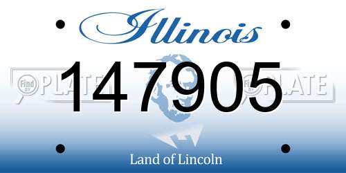 147905 Illinois License Plate