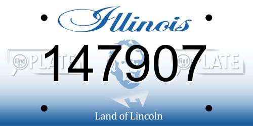 147907 Illinois License Plate