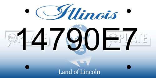 14790E7 Illinois License Plate