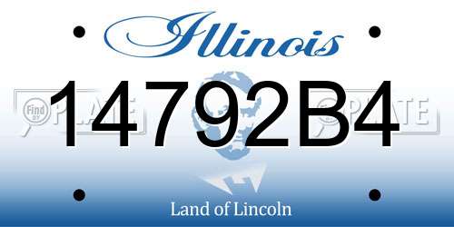 14792B4 Illinois License Plate