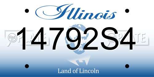 14792S4 Illinois License Plate