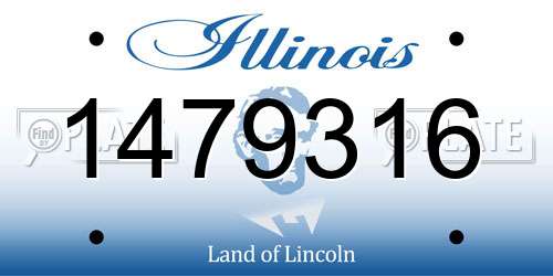 1479316 Illinois License Plate