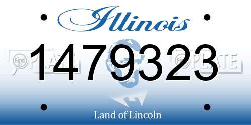 1479323 Illinois License Plate