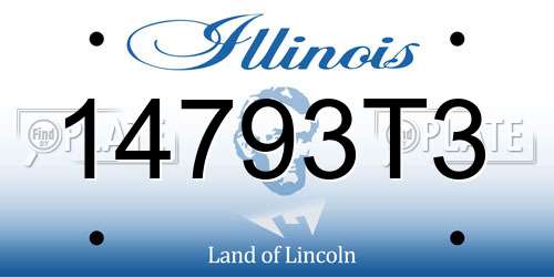14793T3 Illinois License Plate