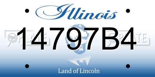 14797B4 Illinois License Plate