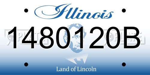 1480120B Illinois License Plate