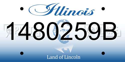 1480259B Illinois License Plate