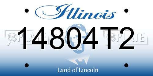 14804T2 Illinois License Plate