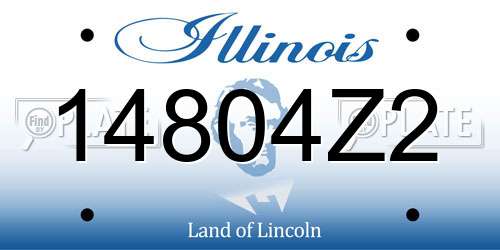 14804Z2 Illinois License Plate