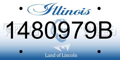 1480979B Illinois License Plate