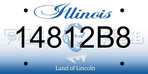 14812B8 Illinois License Plate
