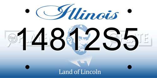 14812S5 Illinois License Plate