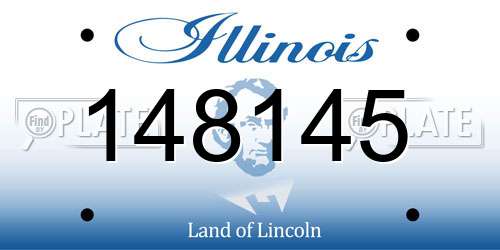 148145 Illinois License Plate