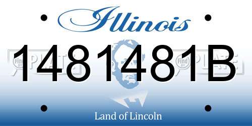 1481481B Illinois License Plate