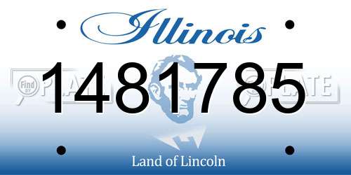 1481785 Illinois License Plate