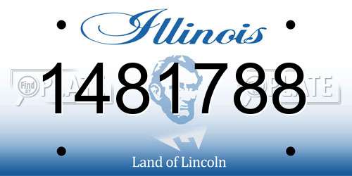 1481788 Illinois License Plate