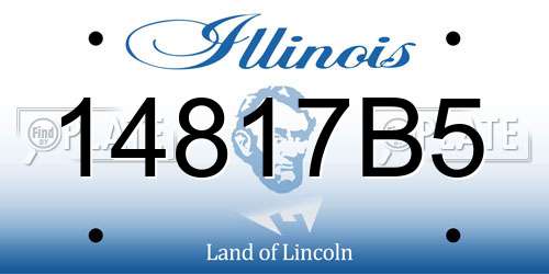 14817B5 Illinois License Plate