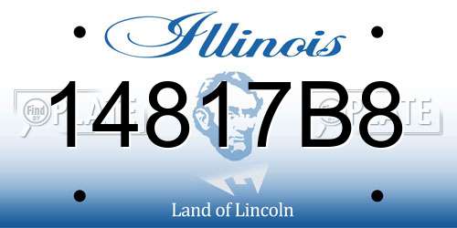 14817B8 Illinois License Plate