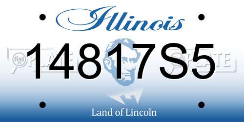 14817S5 Illinois License Plate
