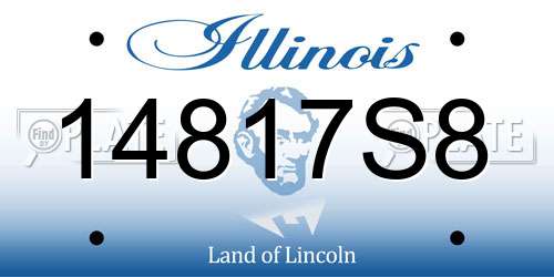 14817S8 Illinois License Plate