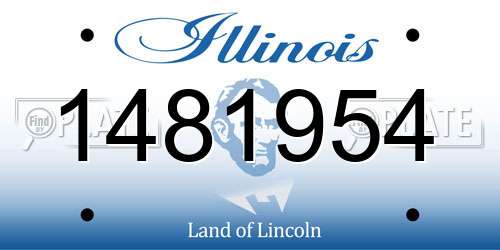 1481954 Illinois License Plate
