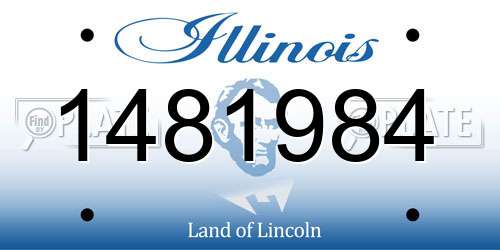 1481984 Illinois License Plate