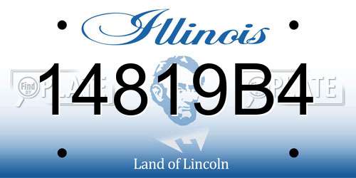 14819B4 Illinois License Plate