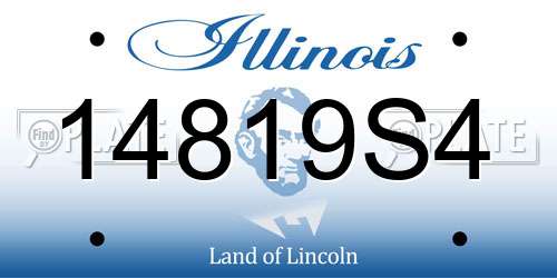 14819S4 Illinois License Plate