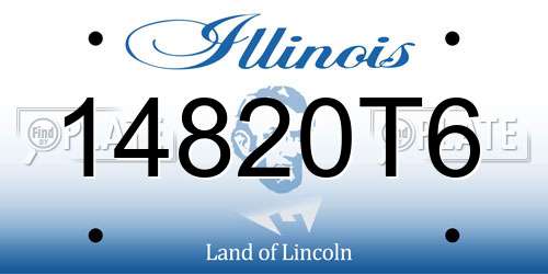 14820T6 Illinois License Plate