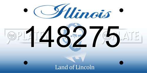 148275 Illinois License Plate