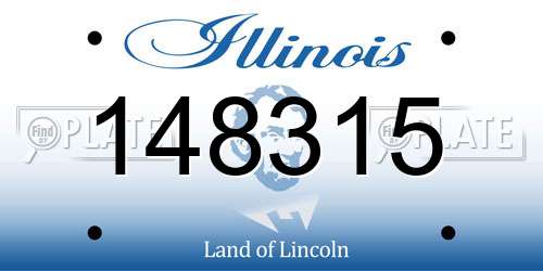 148315 Illinois License Plate