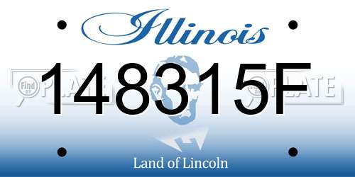 148315F Illinois License Plate