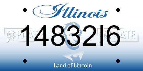 14832I6 Illinois License Plate