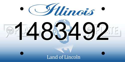 1483492 Illinois License Plate