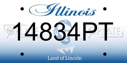 14834PT Illinois License Plate