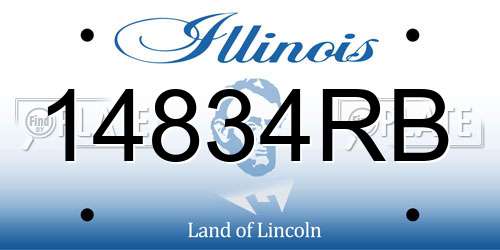 14834RB Illinois License Plate