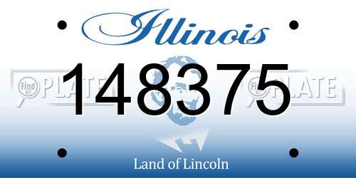 148375 Illinois License Plate