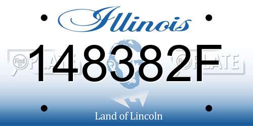 148382F Illinois License Plate