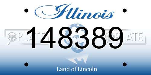 148389 Illinois License Plate