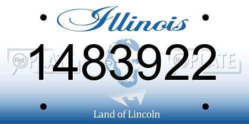1483922 Illinois License Plate