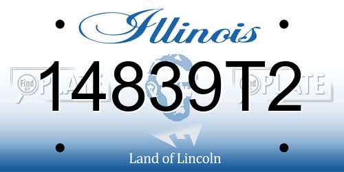 14839T2 Illinois License Plate