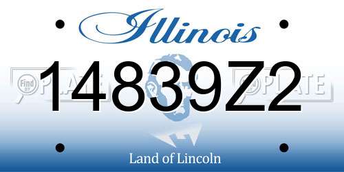 14839Z2 Illinois License Plate