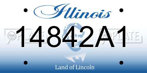 14842A1 Illinois License Plate